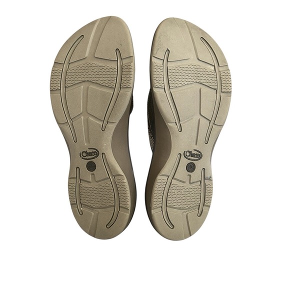 Chaco Flip Flops Womens‎ Comfort Slip On Sandals Size 6 Tan Brown Toe Loop - Picture 11 of 13
